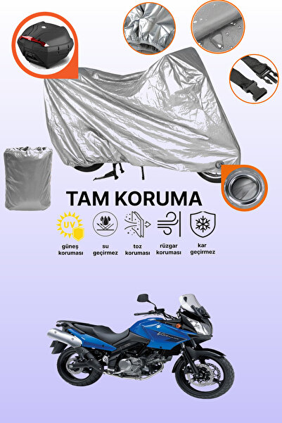 dokaca حقيبة خلفية وقفل رمادي متوافقة مع سوزوكي V-Strom DL 650، غطاء حماية لل...