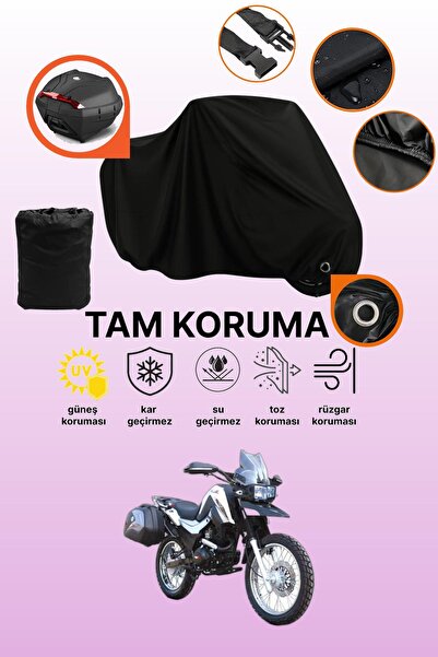 dokaca Black Lock and Tail Bag Compatible Rks Winner 200 Compatible Motorcycl...