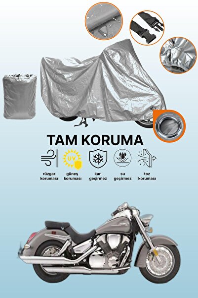 dokaca غطاء محرك متوافق مع هوندا VTX 1300 S متوافق مع غطاء المحرك باللون الرمادي