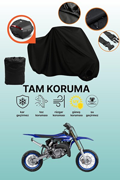 dokaca حقيبة خلفية سوداء متوافقة مع ياماها YZ 65، غطاء دراجة نارية متوافق، غط...