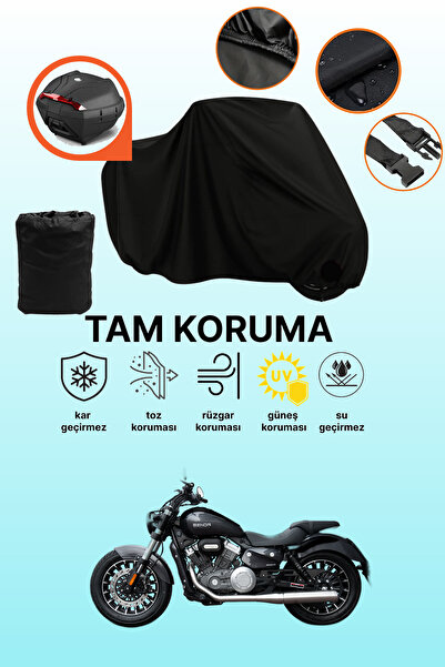 dokaca حقيبة خلفية سوداء متوافقة مع يوكي بيندا روك 250، غطاء دراجة نارية متوا...