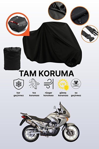 dokaca حقيبة خلفية سوداء متوافقة مع هوندا XL 650 ترانسالب، غطاء دراجة نارية م...