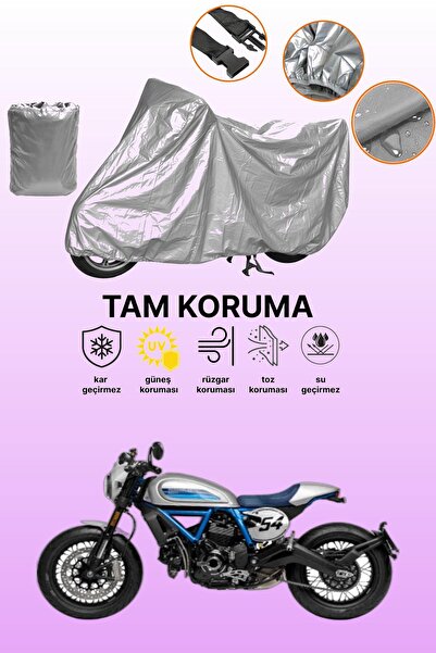 dokaca غطاء دراجة نارية رمادي اللون متوافق مع دوكاتي سكرامبلر كافيه ريسر، غطا...