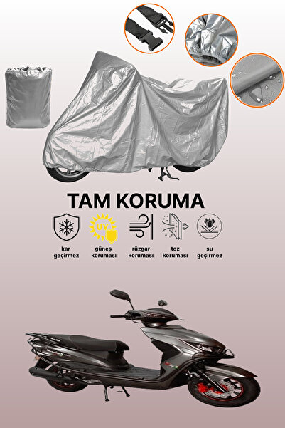 dokaca غطاء دراجة نارية متوافق مع موتولوكس نيرفانا 50 باللون الرمادي، غطاء واقي، غطاء للمحرك