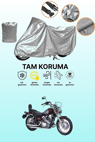 dokaca غطاء دراجة نارية رمادي متوافق مع بيسان رودستار 250، غطاء واقي، غطاء لل...