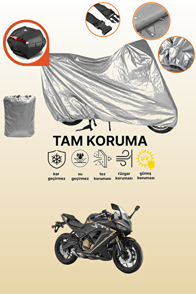 dokaca Grey Tail Bag Compatible Rks Srk400 Rr Compatible Motorcycle Tarpaulin...