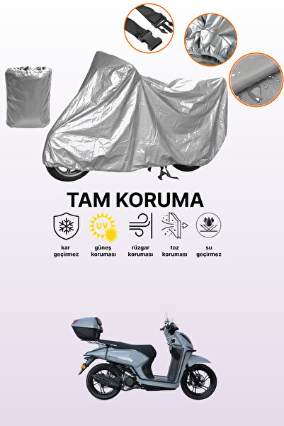 dokaca غطاء دراجة نارية رمادي اللون متوافق مع يوكي جنتل 50، غطاء واقي، غطاء ل...