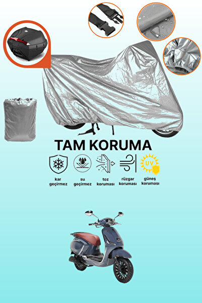 dokaca حقيبة خلفية رمادية متوافقة مع RKS Dark Blue 125، غطاء واقي للدراجة الن...