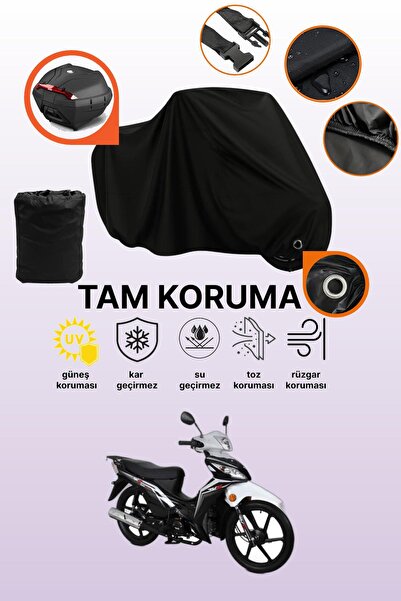 dokaca Black Lock and Tail Bag Compatible Rks Rodos 100 Compatible Motorcycle...