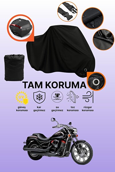 dokaca حقيبة خلفية سوداء متوافقة مع Kawasaki VN 900، غطاء دراجة نارية متوافق،...