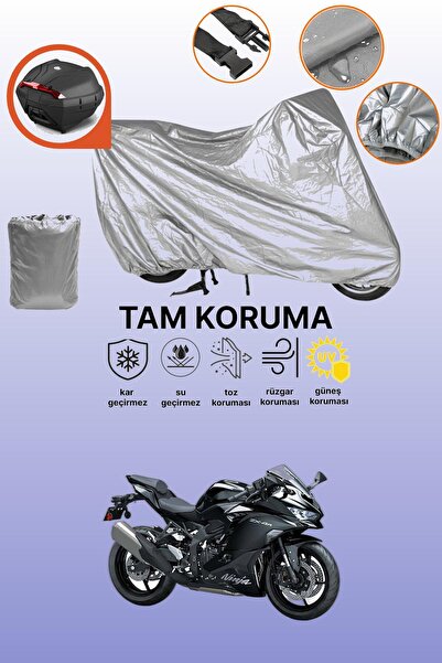 dokaca حقيبة خلفية رمادية متوافقة مع غطاء المحرك المتوافق مع Kawasaki Ninja Z...