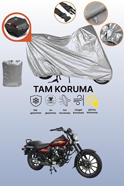 dokaca حقيبة خلفية رمادية متوافقة مع Bajaj Avenger Street 150، غطاء واقي للدر...