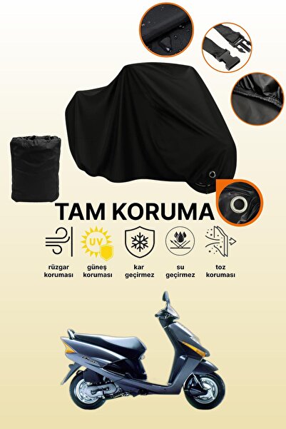 dokaca غطاء دراجة نارية متوافق مع هوندا بيت، غطاء واقي أسود اللون