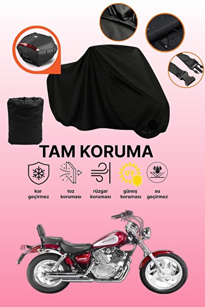 dokaca Black Rear Bag Compatible Keeway Super Shadow 250 Compatible Motorcycl...