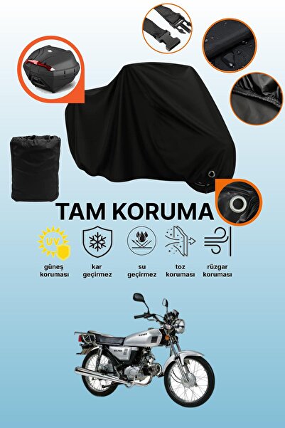 dokaca Black Rear Bag and Lock Compatible Kanuni Bs 100 Compatible Motorcycle...