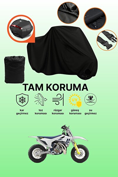 dokaca Black Rear Bag Compatible Husqvarna Tc 50 Mini Compatible Motorcycle T...
