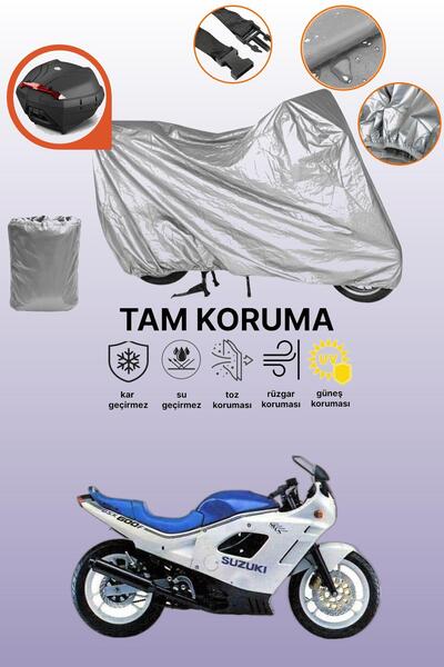 dokaca حقيبة خلفية رمادية متوافقة مع سوزوكي GSX 600 F، غطاء محرك متوافق، غطاء...