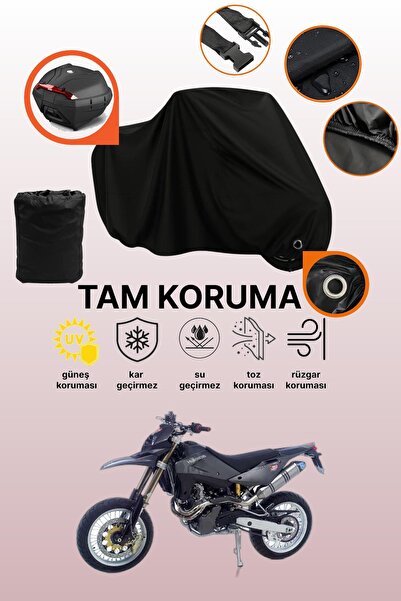 dokaca Black Lock and Tail Bag Compatible Husqvarna Sm 610 Compatible Motorcy...