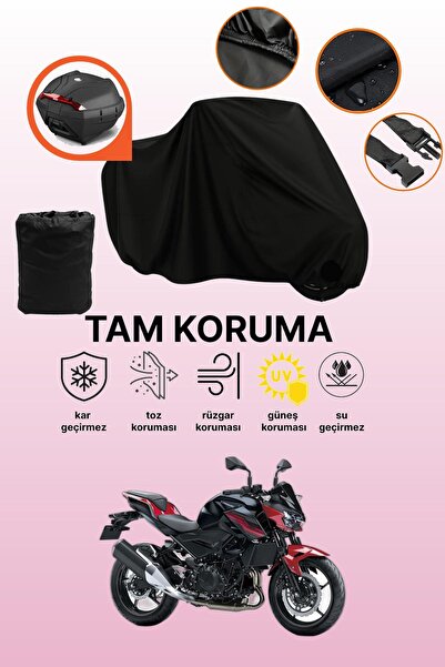 dokaca حقيبة خلفية سوداء متوافقة مع غطاء الدراجة النارية المتوافق مع Kawasaki...