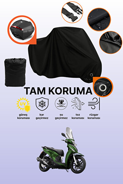 dokaca غطاء دراجة نارية متوافق مع Kymco People S 150i مع قفل أسود وحقيبة خلفي...