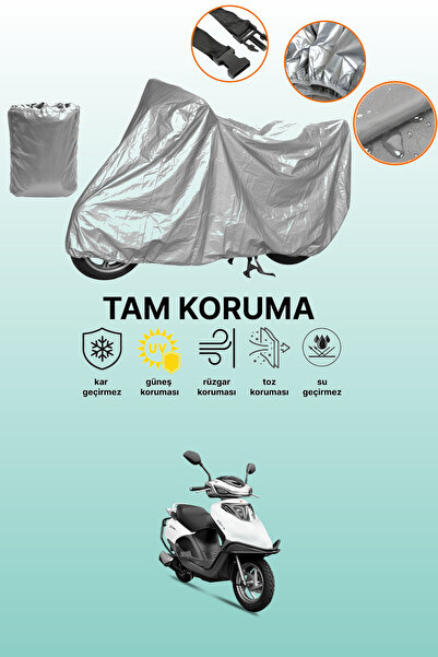 dokaca غطاء دراجة نارية رمادي اللون متوافق مع يوكي أكتيف 50، غطاء واقي، غطاء ...