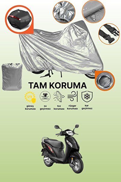 dokaca حقيبة خلفية رمادية اللون ومتوافقة مع قماش الدراجة النارية هوندا أكتيفا...