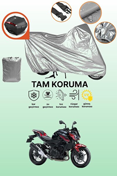 dokaca حقيبة خلفية رمادية متوافقة مع غطاء المحرك المتوافق مع Kawasaki Z 400، ...