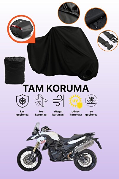 dokaca Black Rear Bag Compatible with Bmw F 850 Gs Compatible Motorcycle Tarp...