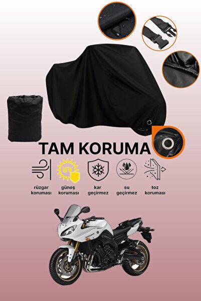 dokaca غطاء دراجة نارية متوافق مع Yamaha Fazer 8 ABS من Black Lock، غطاء واقي