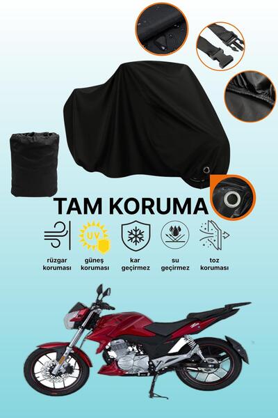 dokaca Black Lock Compatible Mondial 150 Z-One I Compatible Motorcycle Tarpau...