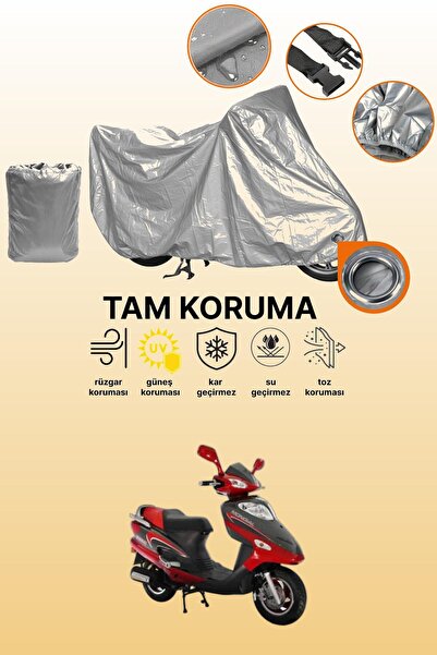 dokaca Gray Lock Compatible Mondial 100 Urt Compatible Motorcycle Cover, Prot...