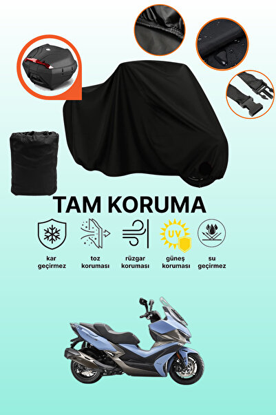dokaca حقيبة خلفية سوداء متوافقة مع Kymco Xciting VS 400 إصدار محدود متوافق م...