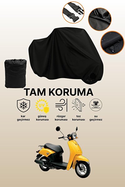 dokaca غطاء دراجة نارية متوافق مع هوندا توداي 50، غطاء واقي أسود متوافق مع ال...