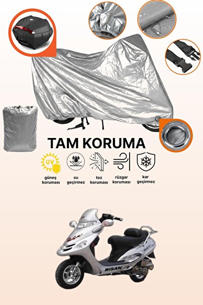 dokaca Gray Lock and Tail Bag Compatible Bisan Pacific 125 Compatible Motorcy...