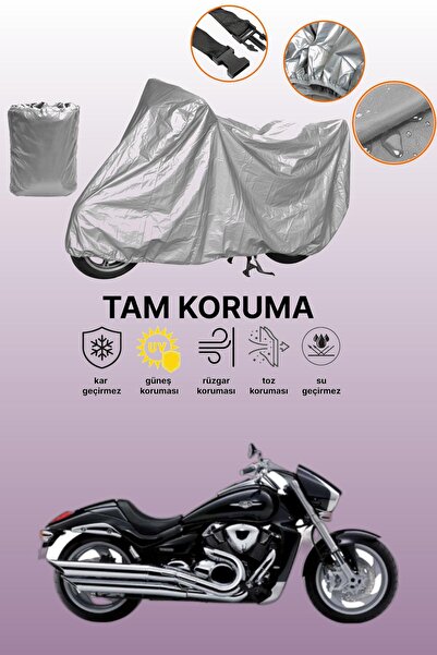 dokaca غطاء دراجة نارية رمادي متوافق مع سوزوكي VZR 1800 إنترودر، غطاء واقي، غ...