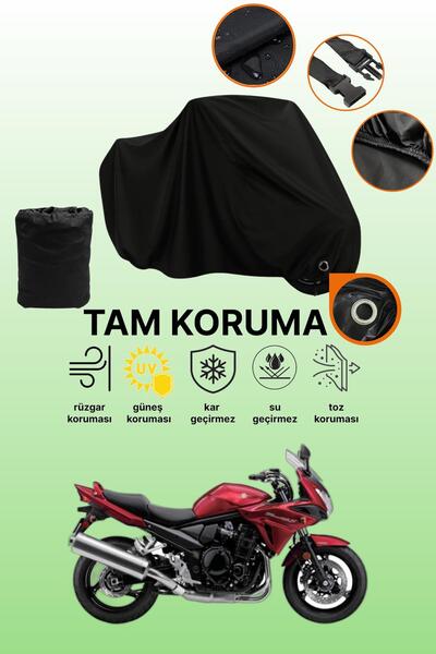 dokaca غطاء دراجة نارية متوافق مع سوزوكي GSF 600 Bandit S، غطاء واقي أسود اللون