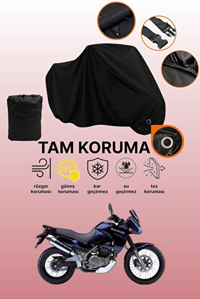 dokaca غطاء دراجة نارية متوافق مع كاواساكي KLE 500 من Black Lock، غطاء واقي