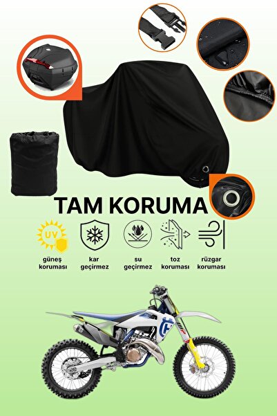 dokaca Black Lock and Tail Bag Compatible Husqvarna Tc 50 Compatible Motorcyc...