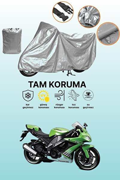 dokaca غطاء دراجة نارية رمادي اللون متوافق مع كاواساكي نينجا ZX-10R، غطاء واق...