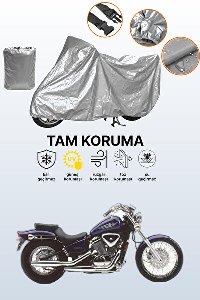 dokaca غطاء دراجة نارية رمادي اللون متوافق مع هوندا VT 600 شادو، غطاء واقي، غ...