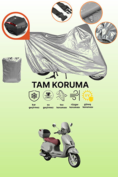 dokaca Rks Bevely 125 Compatible Motorcycle Tarpaulin Compatible with Gray Re...