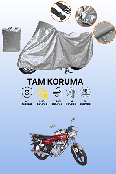 dokaca Grey Kuba Km125-6 Compatible Motorcycle Tarpaulin, Protective Cover, M...