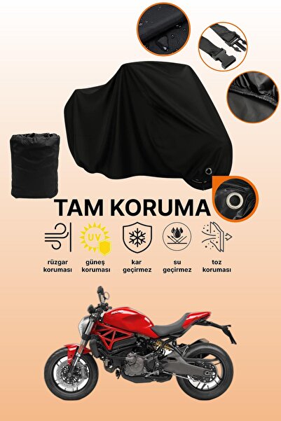 dokaca غطاء دراجة نارية متوافق مع دوكاتي مونستر 821 من بلاك ليكت، غطاء واقي