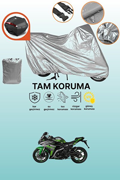 dokaca حقيبة خلفية رمادية متوافقة مع فالكون FR-250، غطاء واقي للدراجة النارية