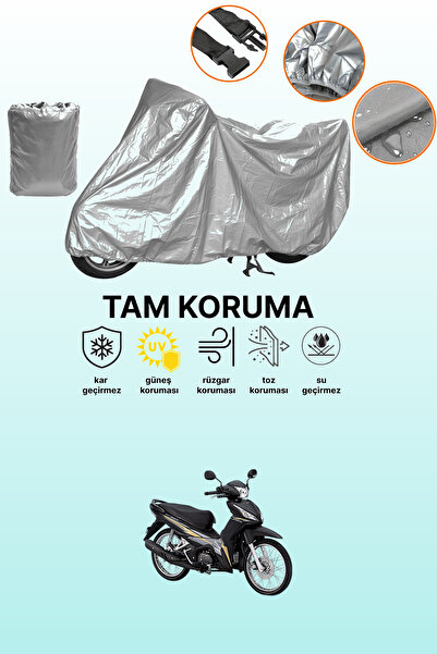 dokaca غطاء دراجة نارية رمادي متوافق مع هوندا ويف، غطاء واقي، غطاء للمحرك