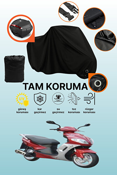 dokaca حقيبة خلفية سوداء وقماش متوافق مع دراجة نارية Kuba Apricot 125