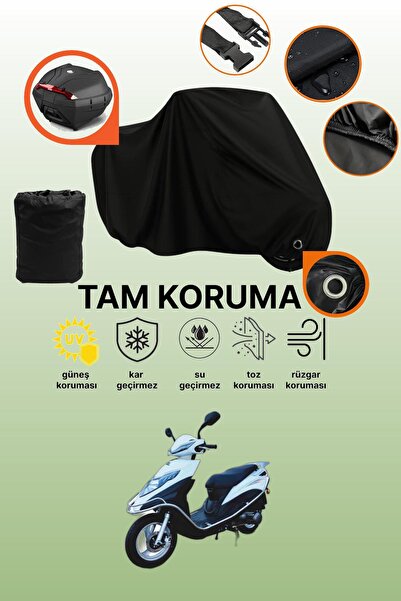 dokaca Black Lock and Tail Bag Compatible Apachi Pusat Compatible Motorcycle ...