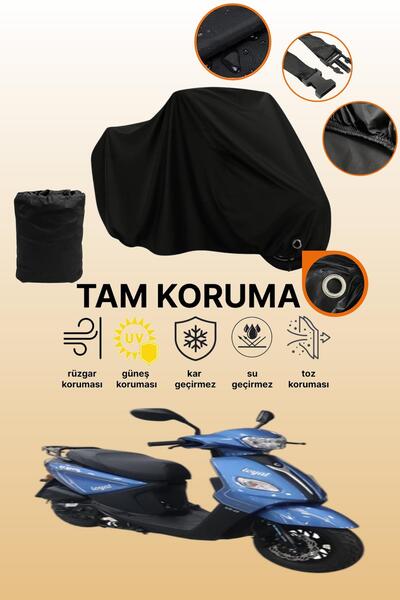 dokaca غطاء دراجة نارية متوافق مع كينج موتور KR-44 بيون 50، غطاء واقي أسود اللون