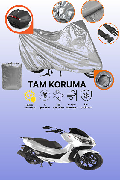 dokaca Gray Lock and Tail Bag Compatible Motolux Mcx 125 Compatible Motorcycl...