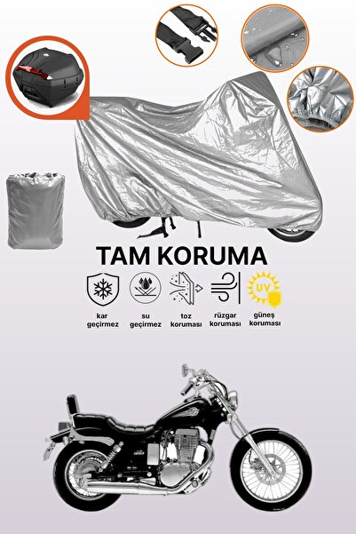 dokaca حقيبة خلفية رمادية متوافقة مع سوزوكي LS 650 سافاج، غطاء محرك متوافق، غ...